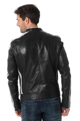 Men Genuine Leather Jacket MJ 26